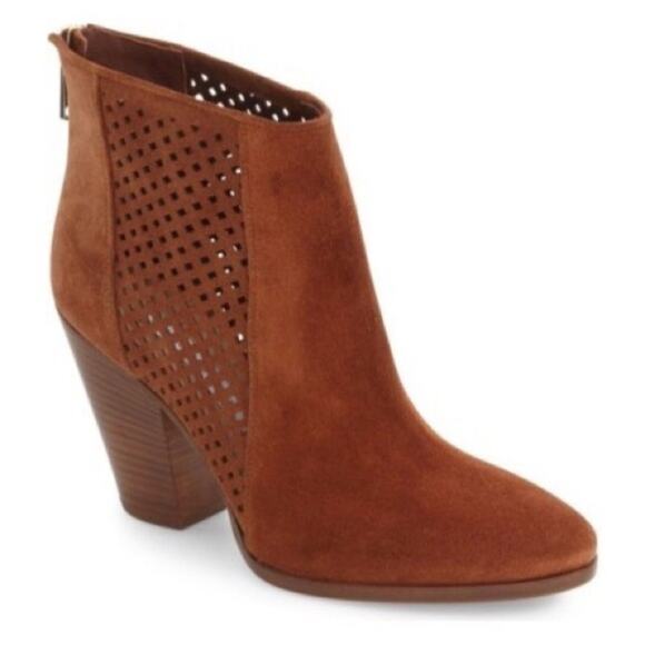 Diane Von Furstenberg Shoes - Diane Von Furstenburg 8.5 Womens NWOB Brown Suede Auletta Perforated Booties